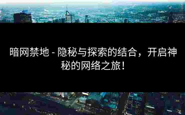 暗网禁地 - 隐秘与探索的结合，开启神秘的网络之旅！